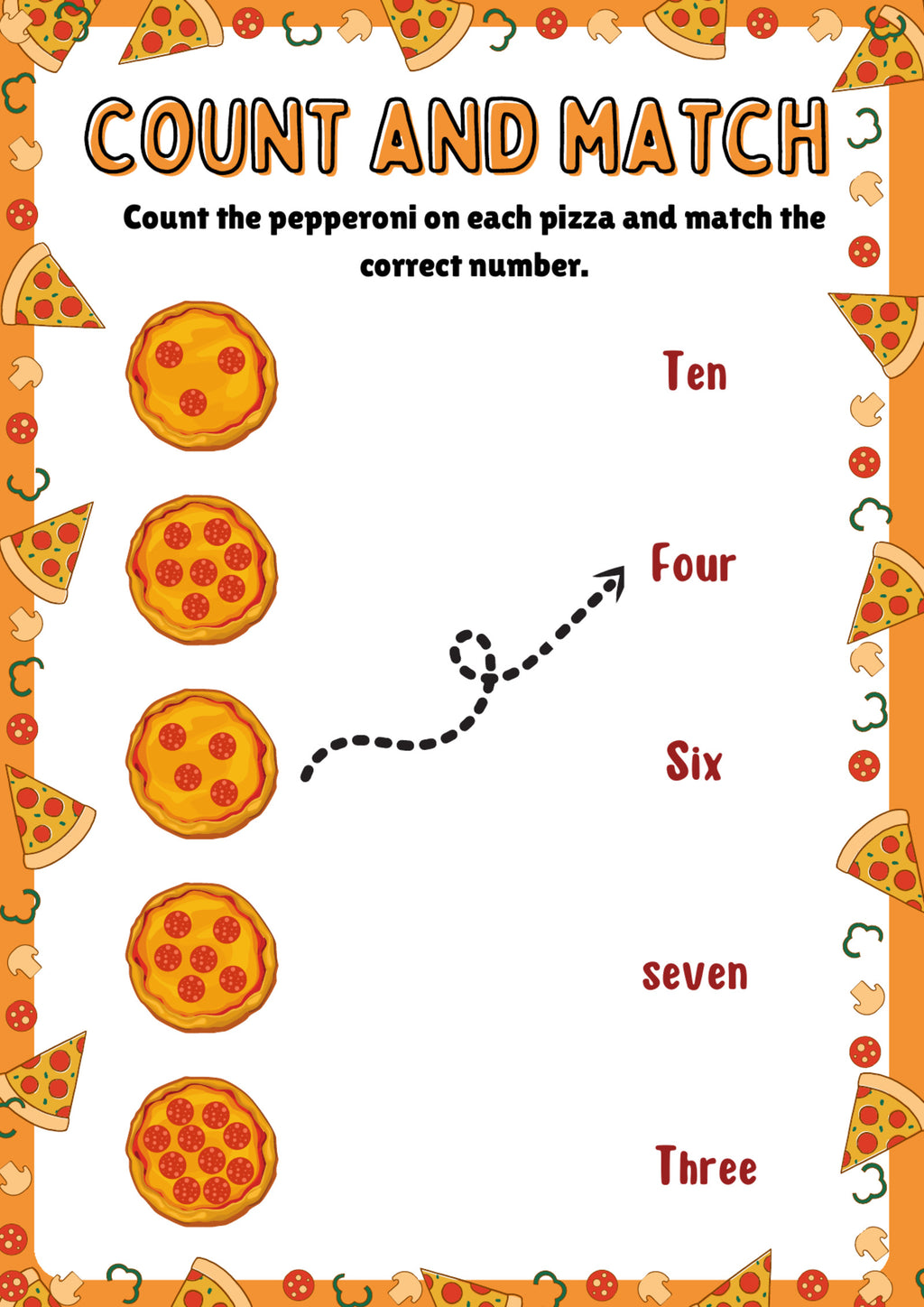 Pizza Counting: Maths practice preview