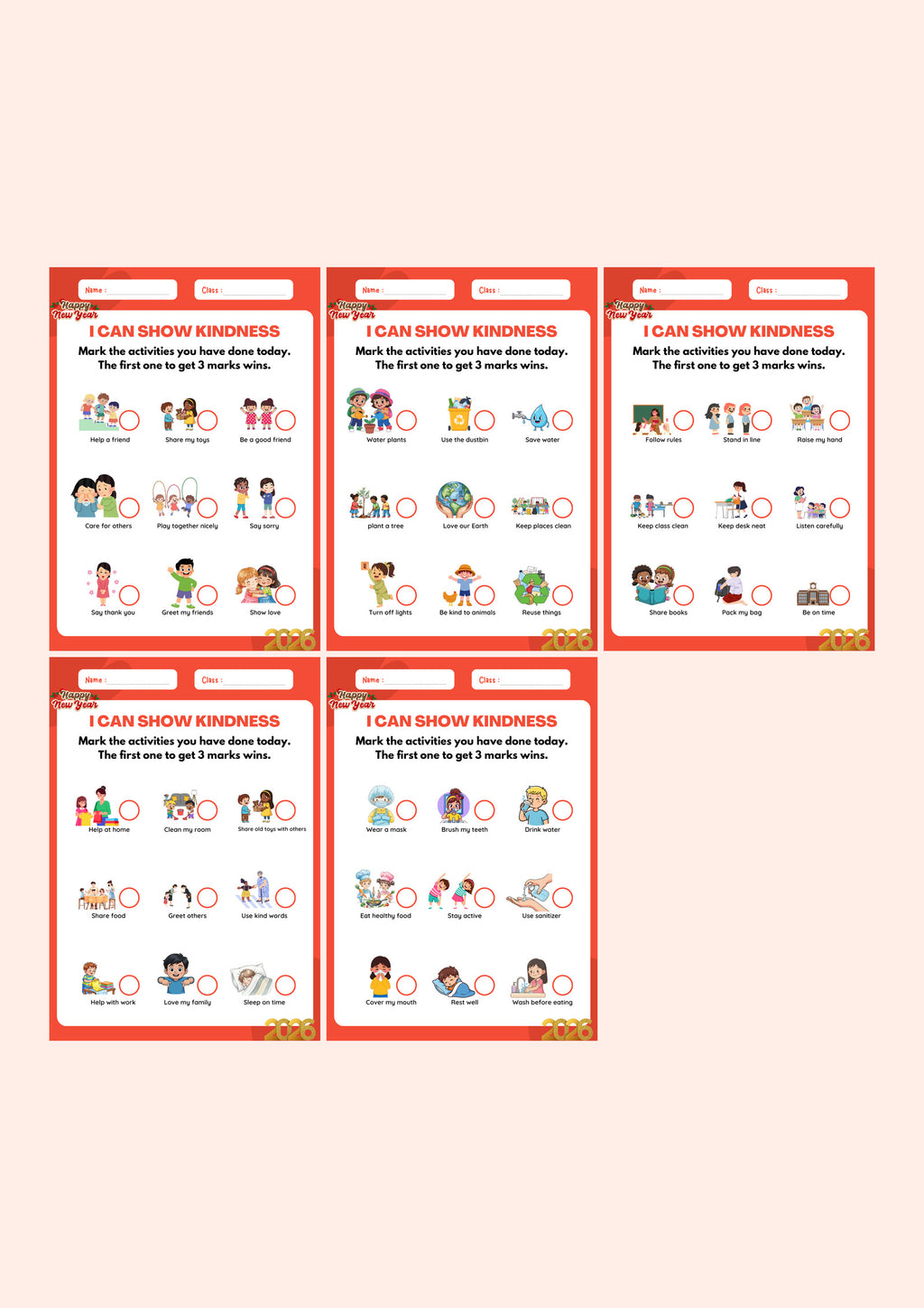 I Can Show Kindness: Good habits tracker preview
