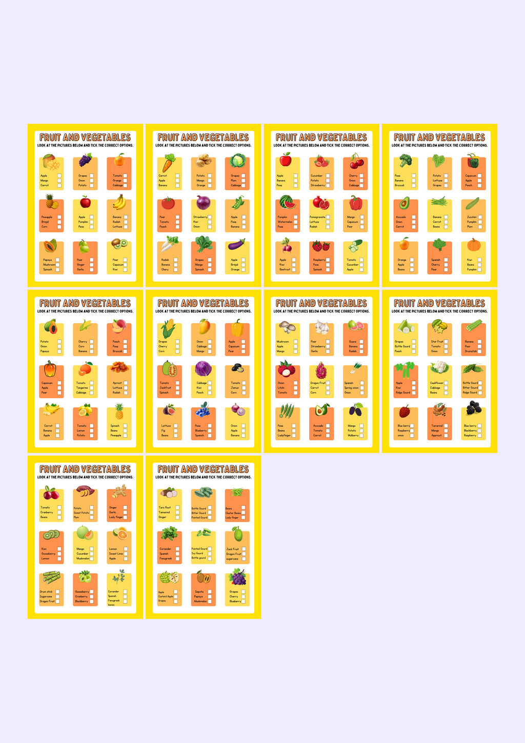 Fruits and Vegetables: Learn to Identify preview