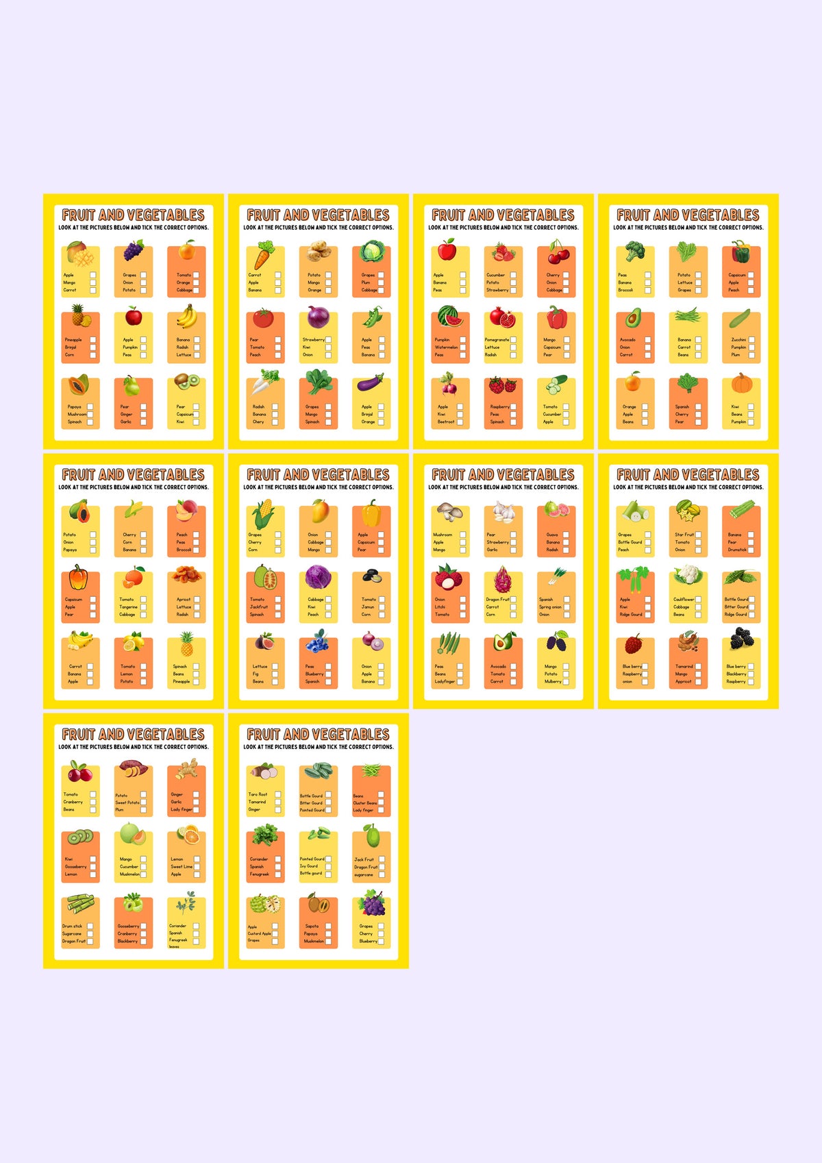 Fruits and Vegetables: Learn to Identify preview