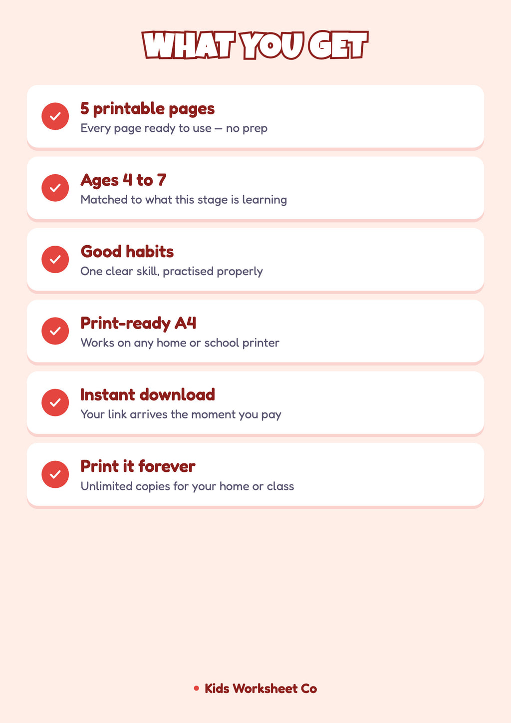 I Can Show Kindness: Good habits tracker preview